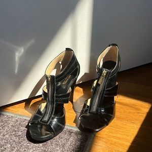 Michael Kors Black Zip Up Heel